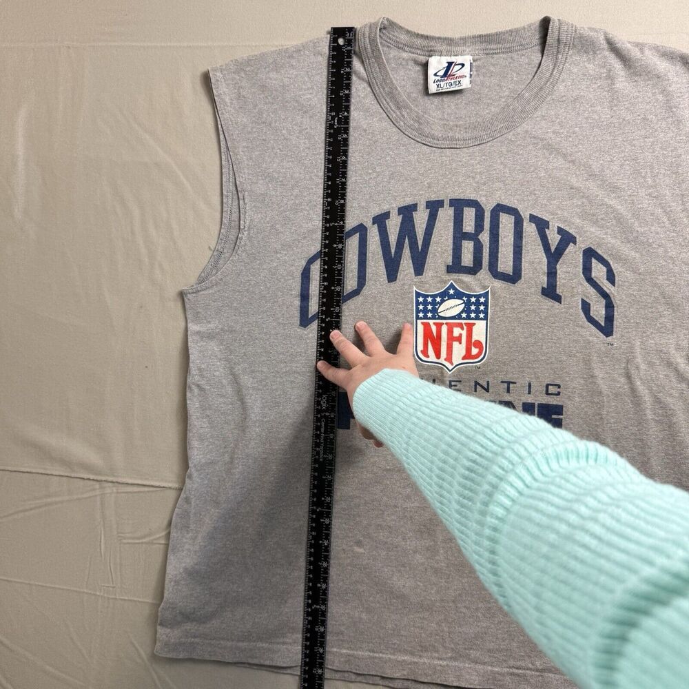 Vintage 90s NFL Dallas Cowboys Logo Athletic Pro Line Tank T-Shirt Sz. XL 1995 - Picture 7 of 8